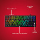 HyperX - Alloy Origins Core TKL Wired Mechanical Tactile Aqua Switch Gaming Keyboard with RGB Back Lighting - Black